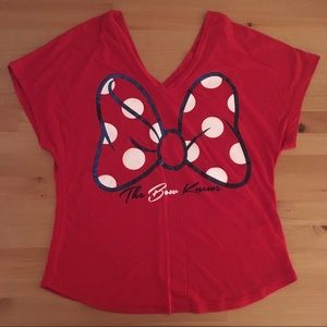 Minnie Mouse bow red tee